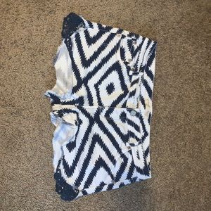 Blue and White shorts